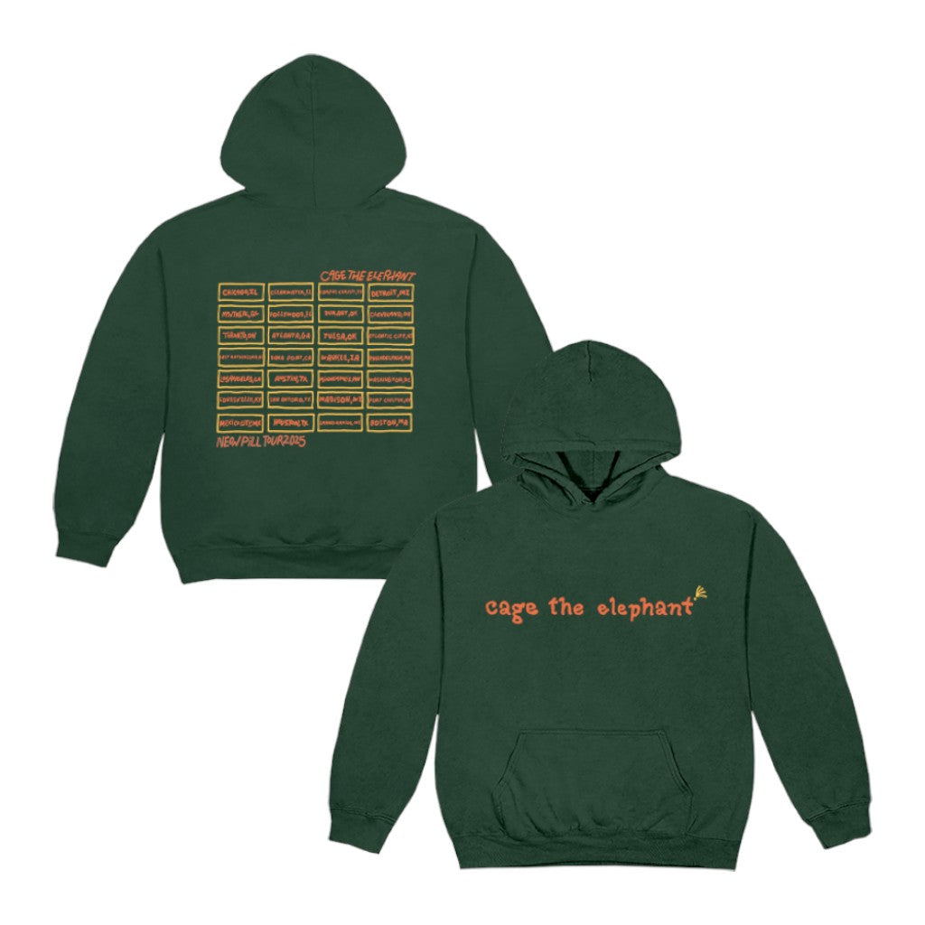 achive hoodie jacket the elephant ポーカーズ系 Neon Pill Tour Hoodie – Cage the Elephant MT