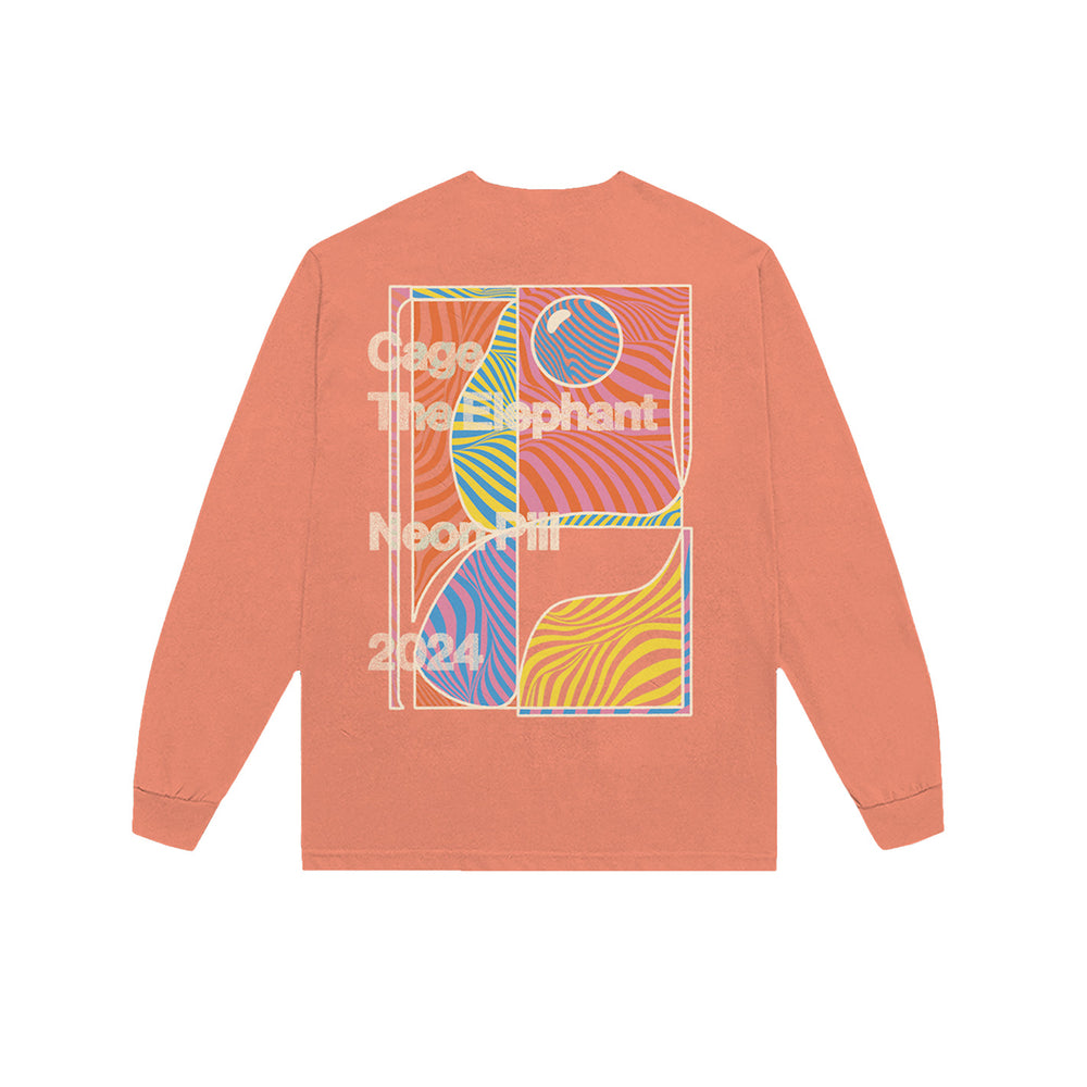 CAGE THE ELEPHANT TERRACOTTA ABSTRACT LONG SLEEVE