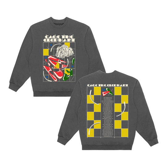 Abstract Checkered Tour Crewneck