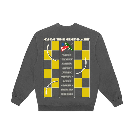 Abstract Checkered Tour Crewneck